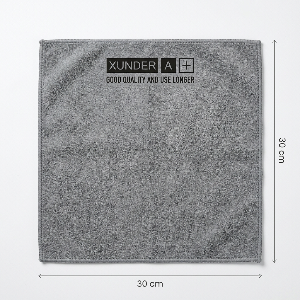 Cloth size guide showing 30 × 30 cm