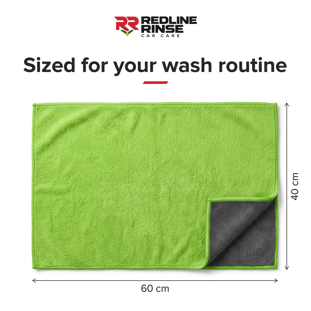Redline Rinse drying towel size guide